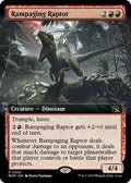 2023 Magic: The Gathering: March of the Machine (MOM) - Rampaging Raptor Extended Art (#366, Rare) (Foil, Lightly Played)