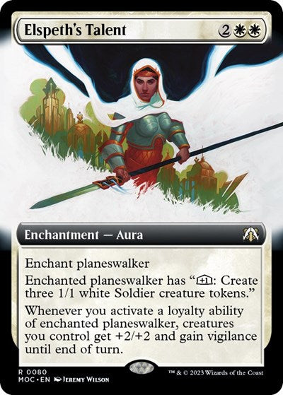 2023 Magic: The Gathering: Commander: March of the Machine (MOC) - Elspeth's Talent (Extended Art) (#80, Rare) (, Lightly Played)