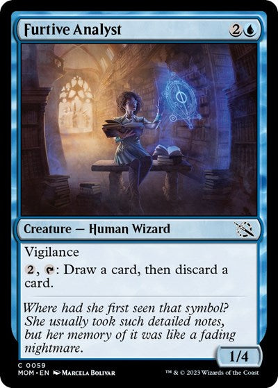 2023 Magic: The Gathering: March of the Machine (MOM) - Furtive Analyst (#59, Common) (Foil, Lightly Played)