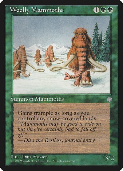 1995 Magic: The Gathering: Ice Age (ICE) - Woolly Mammoths (#278, Common) (, Lightly Played)