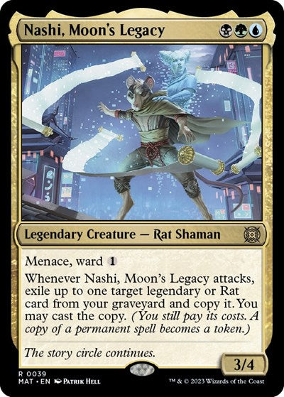 2023 Magic: The Gathering: March of the Machine: The Aftermath (MAT) - Nashi Moons Legacy (#39, Rare) (, Lightly Played)