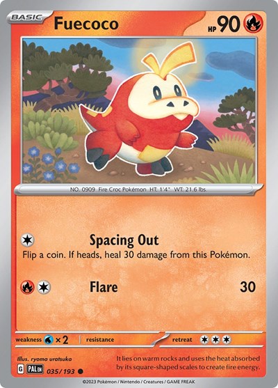 2023 Pokemon: SV02: Paldea Evolved (PAL) - Fuecoco 035 193 (#035/193, Common) (, Near Mint)