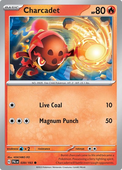 2023 Pokemon: SV02: Paldea Evolved (PAL) - Charcadet 039 193 (#039/193, Common) (, Near Mint)