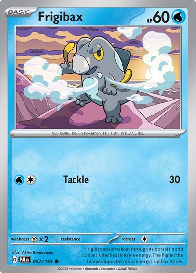 2023 Pokemon: SV02: Paldea Evolved (PAL) - Frigibax 057 193 (#057/193, Common) (, Near Mint)