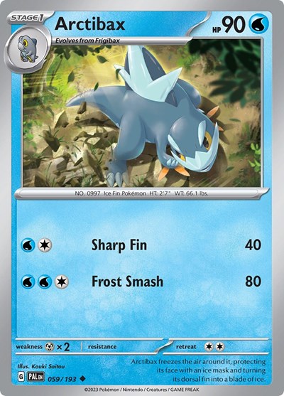 2023 Pokemon: SV02: Paldea Evolved (PAL) - Arctibax 059 193 (#059/193, Uncommon) (, Near Mint)