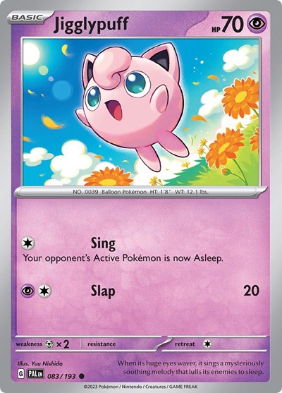 2023 Pokemon: SV02: Paldea Evolved (PAL) - Jigglypuff (#083/193, Common) (, Near Mint)