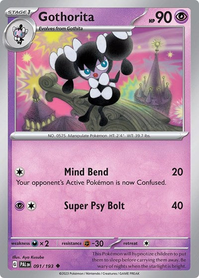 2023 Pokemon: SV02: Paldea Evolved (PAL) - Gothorita 091 193 (#091/193, Uncommon) (, Near Mint)