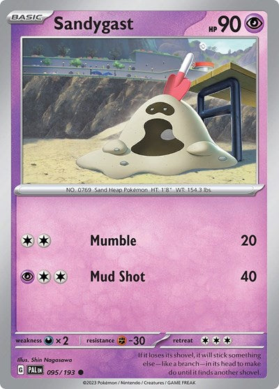 2023 Pokemon: SV02: Paldea Evolved (PAL) - Sandygast 095 193 (#095/193, Common) (, Near Mint)