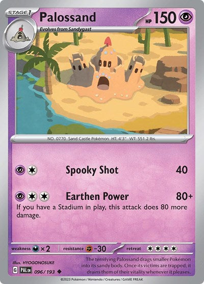 2023 Pokemon: SV02: Paldea Evolved (PAL) - Palossand (#096/193, Uncommon) (, Near Mint)