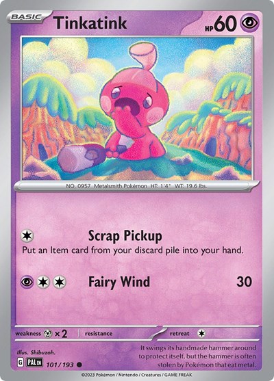 2023 Pokemon: SV02: Paldea Evolved (PAL) - Tinkatink 101 193 (#101/193, Common) (, Near Mint)