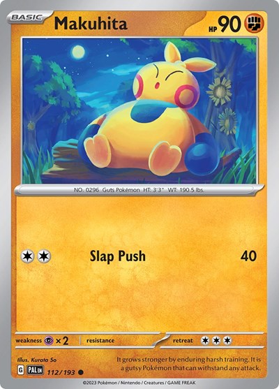 2023 Pokemon: SV02: Paldea Evolved (PAL) - Makuhita (#112/193, Common) (, Near Mint)