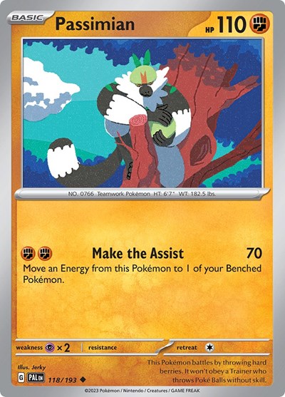 2023 Pokemon: SV02: Paldea Evolved (PAL) - Passimian (#118/193, Uncommon) (, Near Mint)