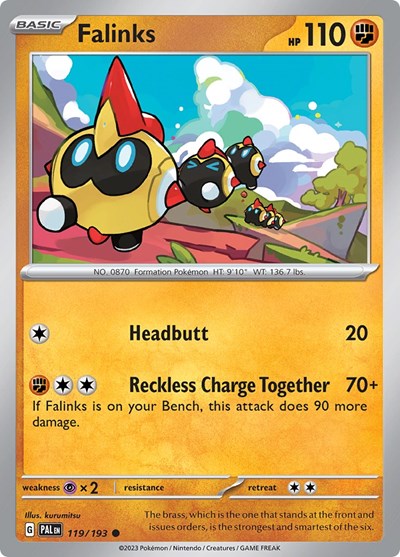 2023 Pokemon: SV02: Paldea Evolved (PAL) - Falinks (#119/193, Common) (, Near Mint)