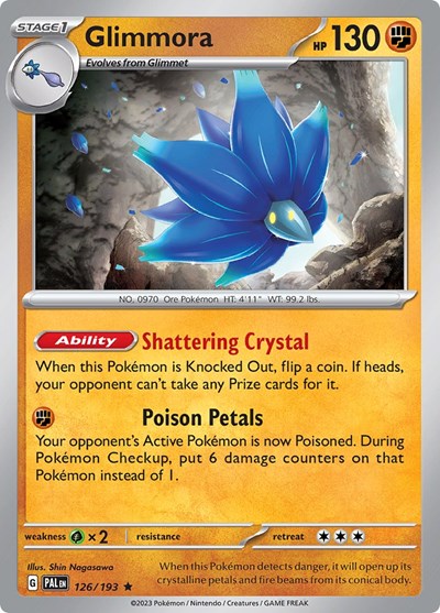 2023 Pokemon: SV02: Paldea Evolved (PAL) - Glimmora (#126/193, Rare) (Holofoil, Near Mint)