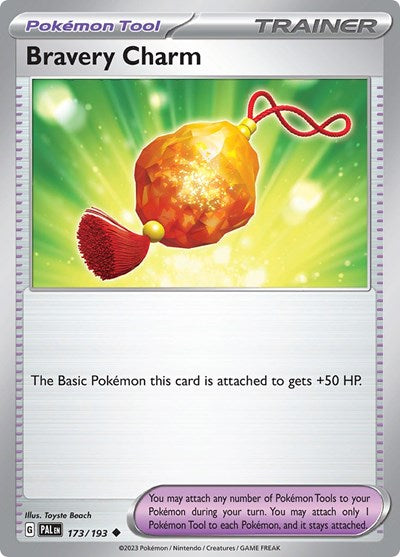 2023 Pokemon: SV02: Paldea Evolved (PAL) - Bravery Charm (#173/193, Uncommon) (, Near Mint)