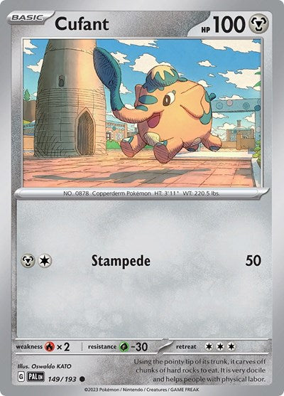 2023 Pokemon: SV02: Paldea Evolved (PAL) - Cufant (#149/193, Common) (, Near Mint)
