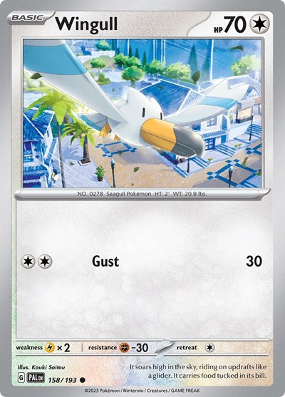 2023 Pokemon: SV02: Paldea Evolved (PAL) - Wingull (#158/193, Common) (, Near Mint)