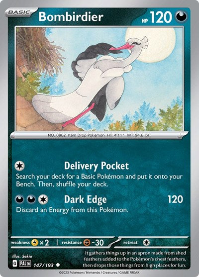 2023 Pokemon: SV02: Paldea Evolved (PAL) - Bombirdier (#147/193, Uncommon) (, Near Mint)