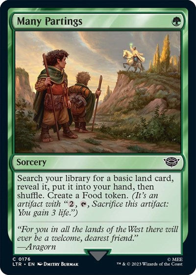 2023 Magic: The Gathering: Universes Beyond: The Lord of the Rings: Tales of Middle-earth (LTR) - Many Partings (#176, Common) (, Near Mint)