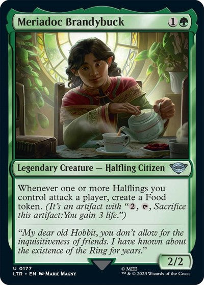 2023 Magic: The Gathering: Universes Beyond: The Lord of the Rings: Tales of Middle-earth (LTR) - Meriadoc Brandybuck (#177, Uncommon) (, Near Mint)