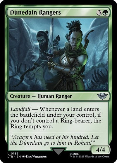 2023 Magic: The Gathering: Universes Beyond: The Lord of the Rings: Tales of Middle-earth (LTR) - Dunedain Rangers (#159, Uncommon) (, Lightly Played)