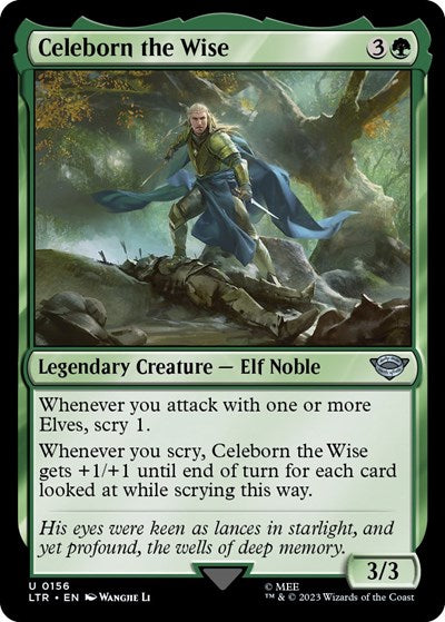 2023 Magic: The Gathering: Universes Beyond: The Lord of the Rings: Tales of Middle-earth (LTR) - Celeborn the Wise (#156, Uncommon) (, Near Mint)