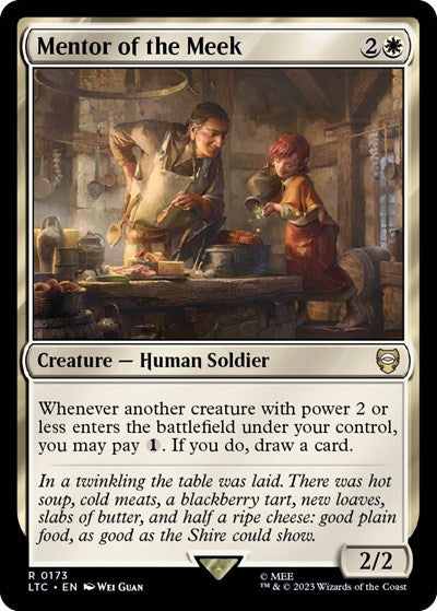 2023 Magic: The Gathering: Commander: The Lord of the Rings: Tales of Middle-earth (LTC) - Mentor of the Meek (#173, Rare) (, Near Mint)