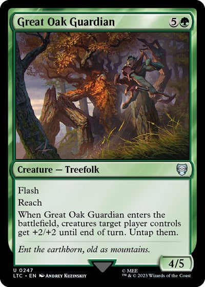 2023 Magic: The Gathering: Commander: The Lord of the Rings: Tales of Middle-earth (LTC) - Great Oak Guardian (#247, Uncommon) (, Near Mint)