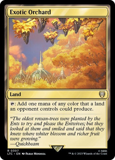2023 Magic: The Gathering: Commander: The Lord of the Rings: Tales of Middle-earth (LTC) - Exotic Orchard (#307, Rare) (, Near Mint)