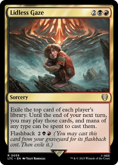 2023 Magic: The Gathering: Commander: The Lord of the Rings: Tales of Middle-earth (LTC) - Lidless Gaze (#59, Rare) (, Near Mint)