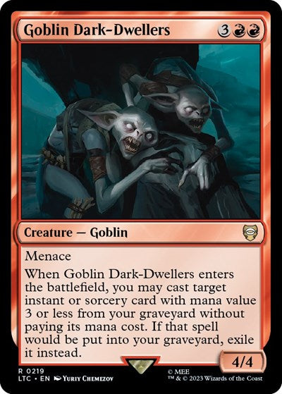 2023 Magic: The Gathering: Commander: The Lord of the Rings: Tales of Middle-earth (LTC) - Goblin Dark Dwellers (#219, Rare) (, Near Mint)