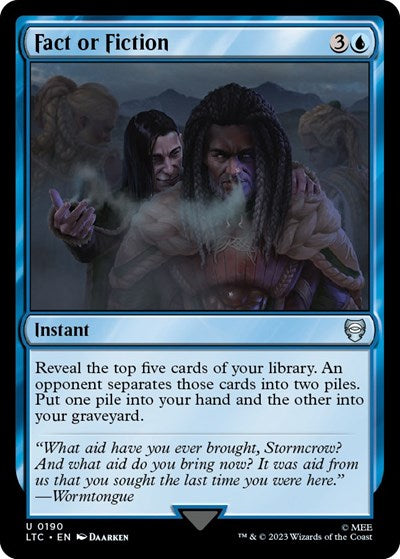 2023 Magic: The Gathering: Commander: The Lord of the Rings: Tales of Middle-earth (LTC) - Fact or Fiction (#190, Uncommon) (, Near Mint)