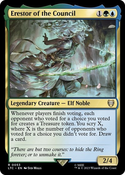 2023 Magic: The Gathering: Commander: The Lord of the Rings: Tales of Middle-earth (LTC) - Erestor of the Council (#53, Rare) (, Near Mint)