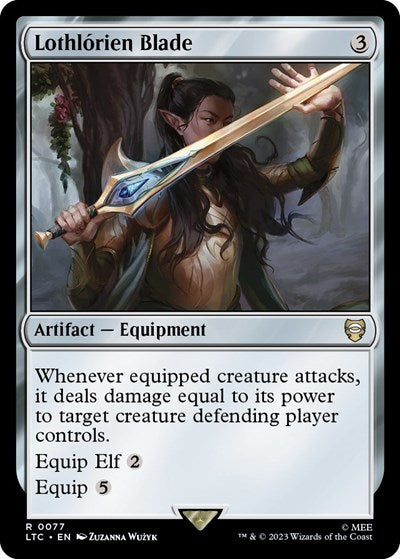2023 Magic: The Gathering: Commander: The Lord of the Rings: Tales of Middle-earth (LTC) - Lothlorien Blade (#77, Rare) (, Near Mint)