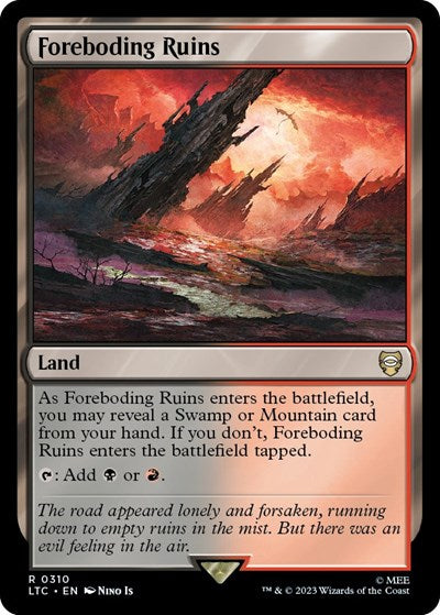 2023 Magic: The Gathering: Commander: The Lord of the Rings: Tales of Middle-earth (LTC) - Foreboding Ruins (#310, Rare) (, Near Mint)