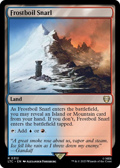 2023 Magic: The Gathering: Commander: The Lord of the Rings: Tales of Middle-earth (LTC) - Frostboil Snarl (#312, Rare) (, Near Mint)