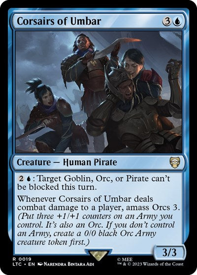 2023 Magic: The Gathering: Commander: The Lord of the Rings: Tales of Middle-earth (LTC) - Corsairs of Umbar (#19, Rare) (, Near Mint)