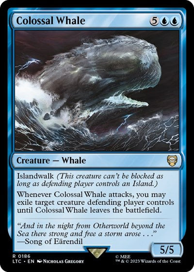 2023 Magic: The Gathering: Commander: The Lord of the Rings: Tales of Middle-earth (LTC) - Colossal Whale (#186, Rare) (, Near Mint)