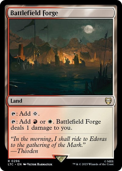 2023 Magic: The Gathering: Commander: The Lord of the Rings: Tales of Middle-earth (LTC) - Battlefield Forge (#296, Rare) (, Near Mint)