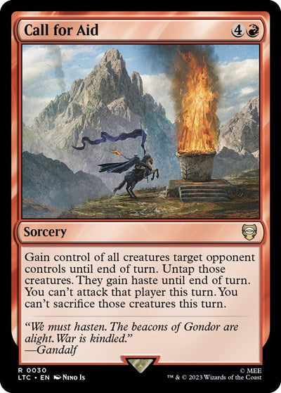 2023 Magic: The Gathering: Commander: The Lord of the Rings: Tales of Middle-earth (LTC) - Call for Aid (#30, Rare) (, Near Mint)
