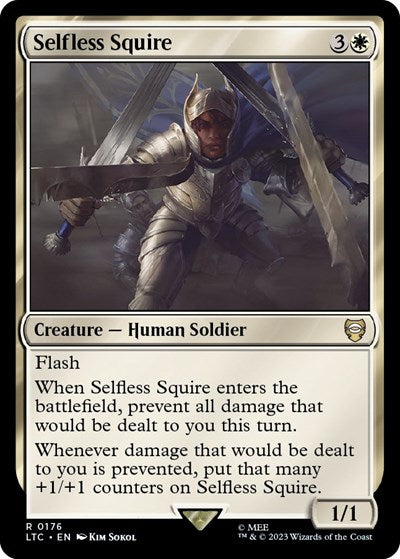 2023 Magic: The Gathering: Commander: The Lord of the Rings: Tales of Middle-earth (LTC) - Selfless Squire (#176, Rare) (, Near Mint)