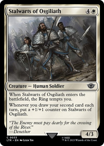 2023 Magic: The Gathering: Universes Beyond: The Lord of the Rings: Tales of Middle-earth (LTR) - Stalwarts of Osgiliath (#33, Common) (, Lightly Played)
