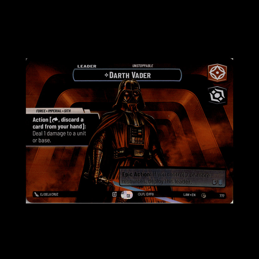 Darth Vader - Unstoppable (Showcase) (Back)