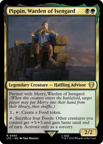 2023 Magic: The Gathering: Commander: The Lord of the Rings: Tales of Middle-earth (LTC) - Pippin Warden of Isengard (#65, Rare) (, Near Mint)