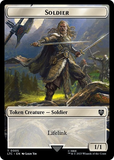 2023 Magic: The Gathering: Commander: The Lord of the Rings: Tales of Middle-earth (LTC) - Soldier Food 0010 Double Sided Token (#5 // 10, T) (, Near Mint)