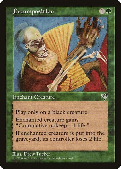 1996 Magic: The Gathering: Mirage (MIR) - Decomposition (#212, Uncommon) (, Lightly Played)