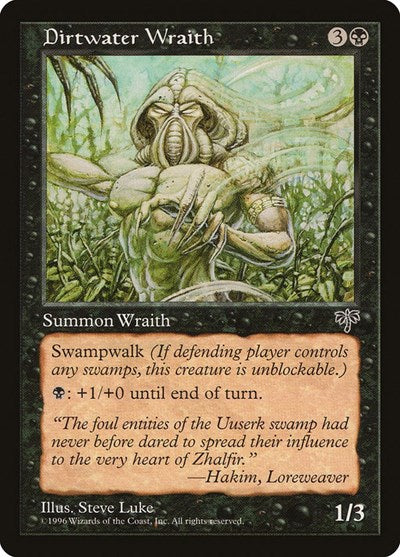 1996 Magic: The Gathering: Mirage (MIR) - Dirtwater Wraith (#117, Common) (, Near Mint)