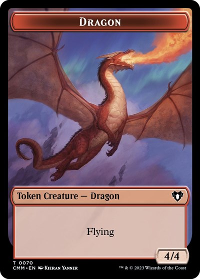 2023 Magic: The Gathering: Commander Masters (CMM) - Dragon Kor Ally Double Sided Token (#70 // 64, T) (, Near Mint)