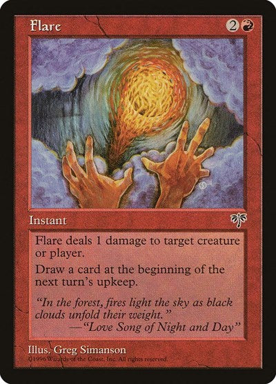 1996 Magic: The Gathering: Mirage (MIR) - Flare (#176, Common) (, Lightly Played)