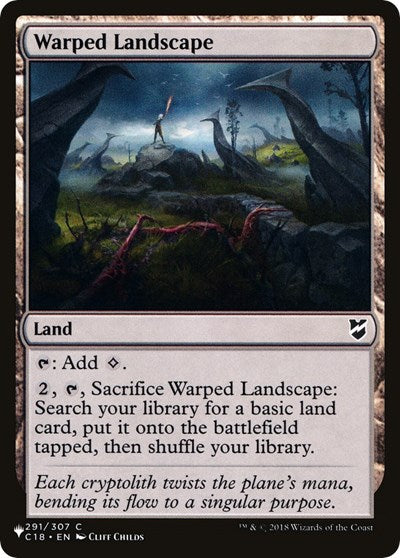 2026 Magic: The Gathering: The List Reprints (LIST) - Warped Landscape (#C18-291, Common) (, Near Mint)